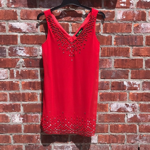 Sam Edelman Dresses & Skirts - Beautiful beaded red dress. Only worn once!